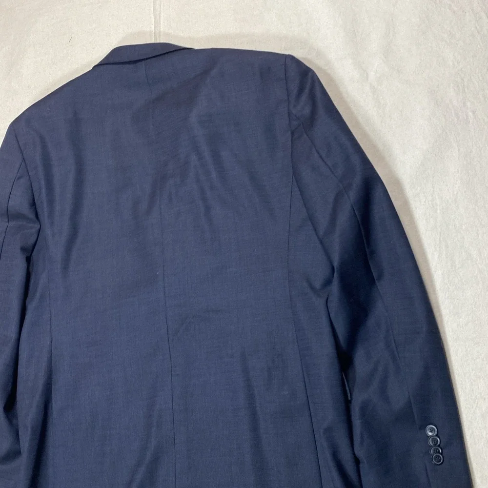 Joseph Abboud Blazer Mens 42L Blue Mazzotto Super 120s Wool Jacket Slim Fit